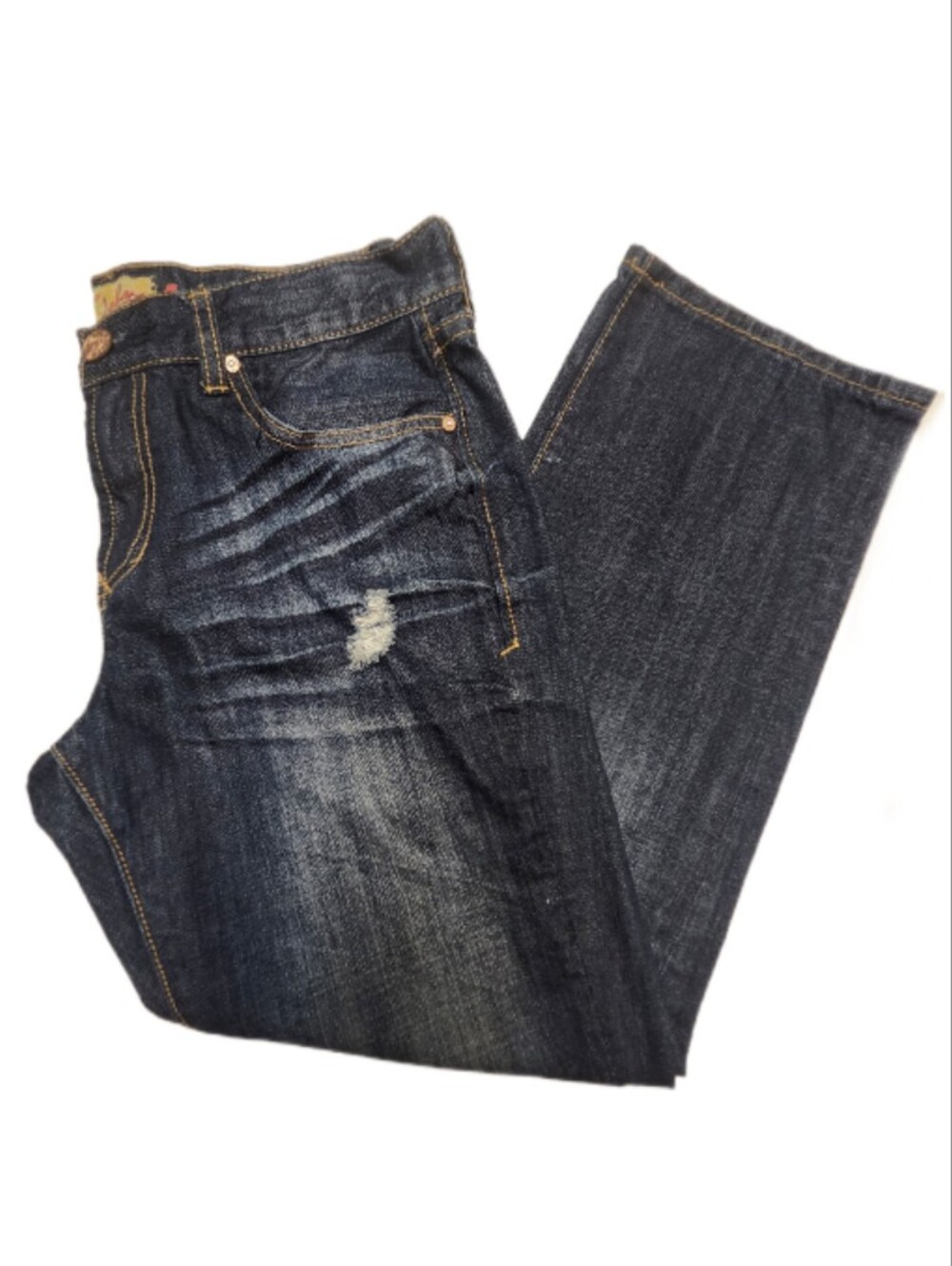 Dear John Jesse Boyfriend Vintage Mid Rise Medium Blue Wash Denim Jeans, 27